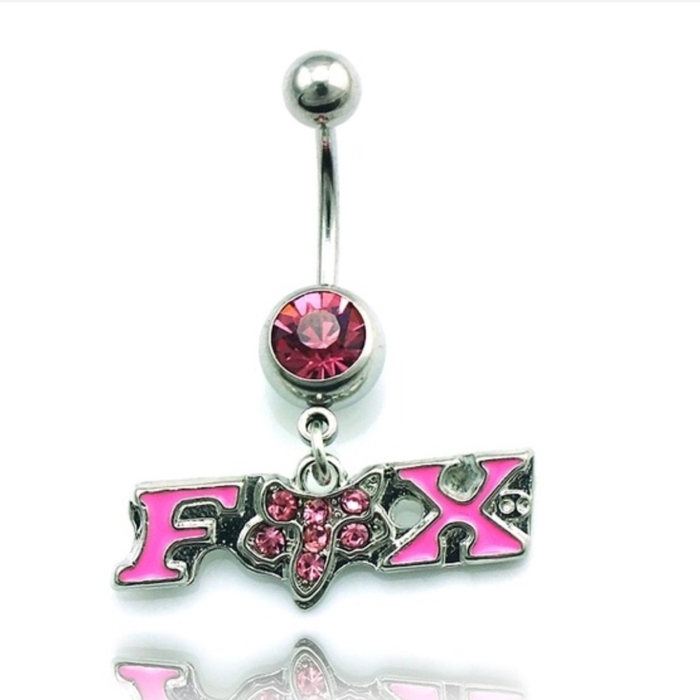 NEW FOX RACING NAVEL BELLY RING BLACK - Picture 7 of 7